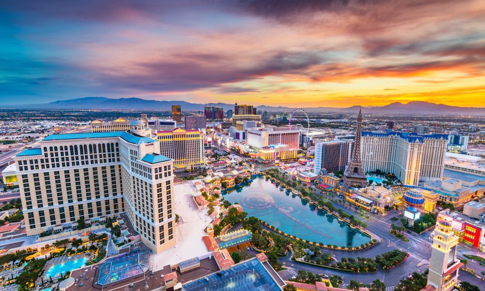 Las,Vegas,,Nevada,,Usa,Skyline,Over,The,Strip,At,Dusk.